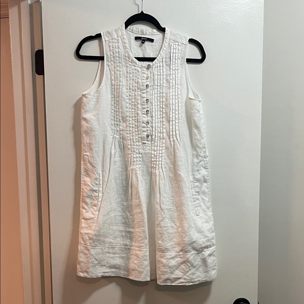 Quince 100% European Linen Sleeveless Swing Dress